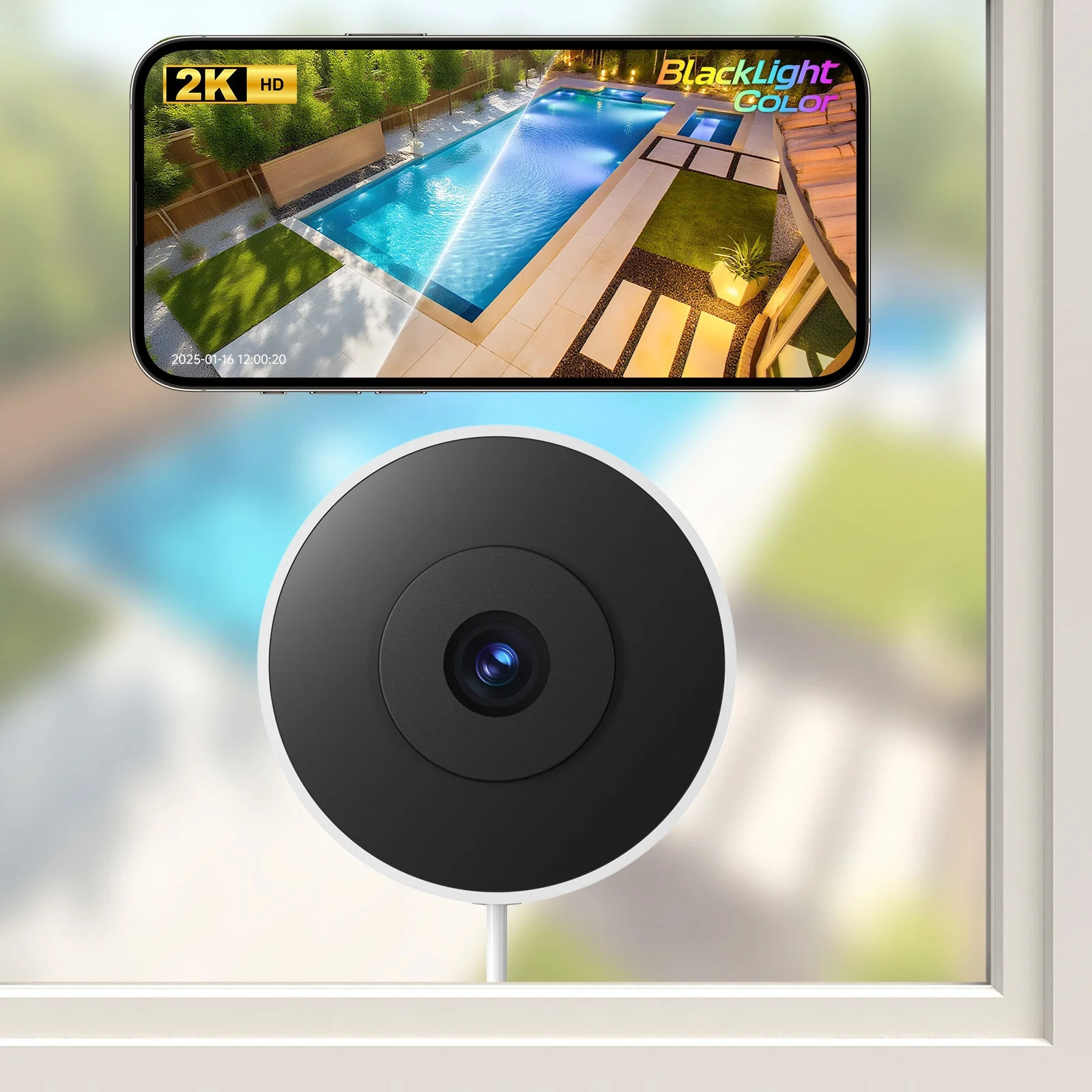 Window Camera, 2.4G&5G WIFI Home Security Camera 2K Indoor Outdoor Cameras for Home Security, Sta... | Walmart (US)