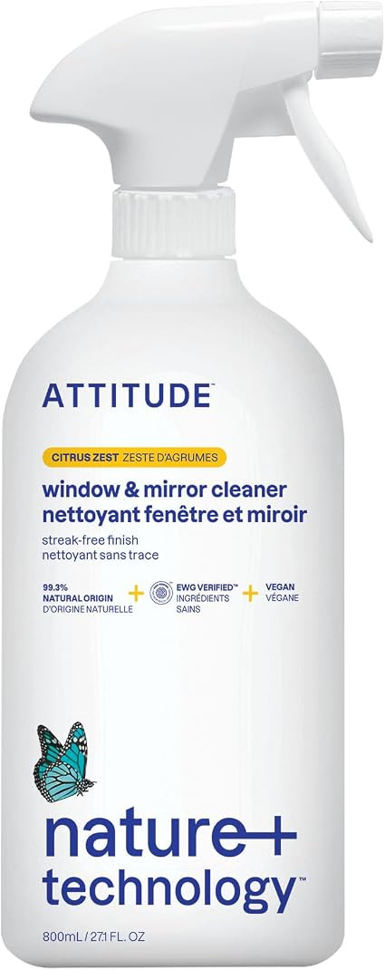 ATTITUDE Window and Mirror Cleaner, Made in Canada, EWG Verified, Plant- and Mineral-Based Ingred... | Amazon (CA)