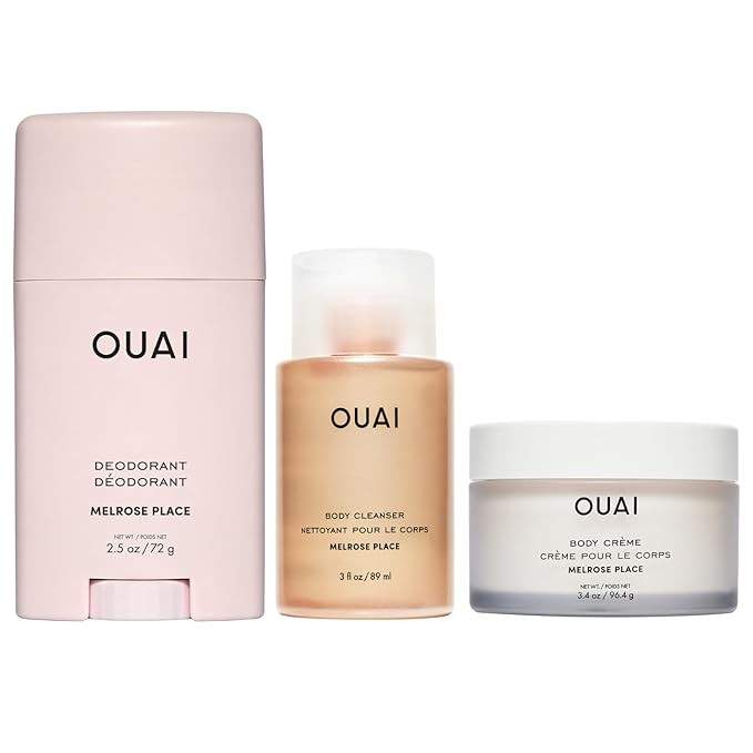 OUAI Melrose Place Travel Essentials - Aluminum Free Deodorant (2.5 oz) + Body Cleanser Travel (3... | Amazon (US)