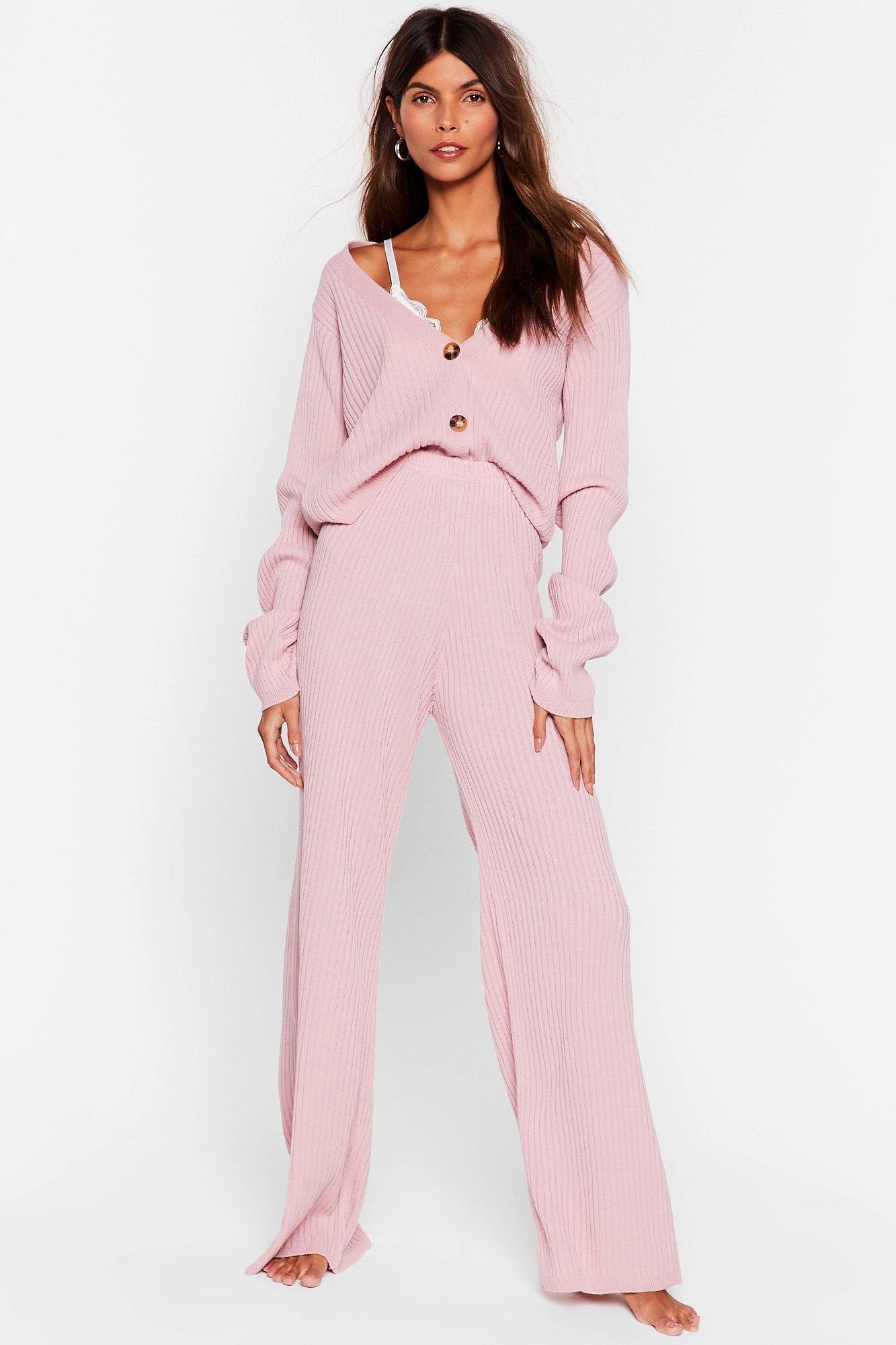In a Knit Second Cardigan and Wide-Leg Pants Set | NastyGal (US & CA)