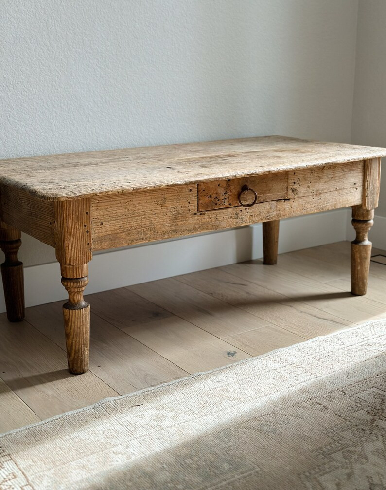 18th Century Northern European Red Pine Coffee Table | Etsy (US)