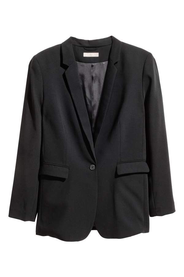 H & M - H & M+ Ein-Knopf-Blazer - Schwarz - Damen | H&M (DE, AT, CH, NL, FI)