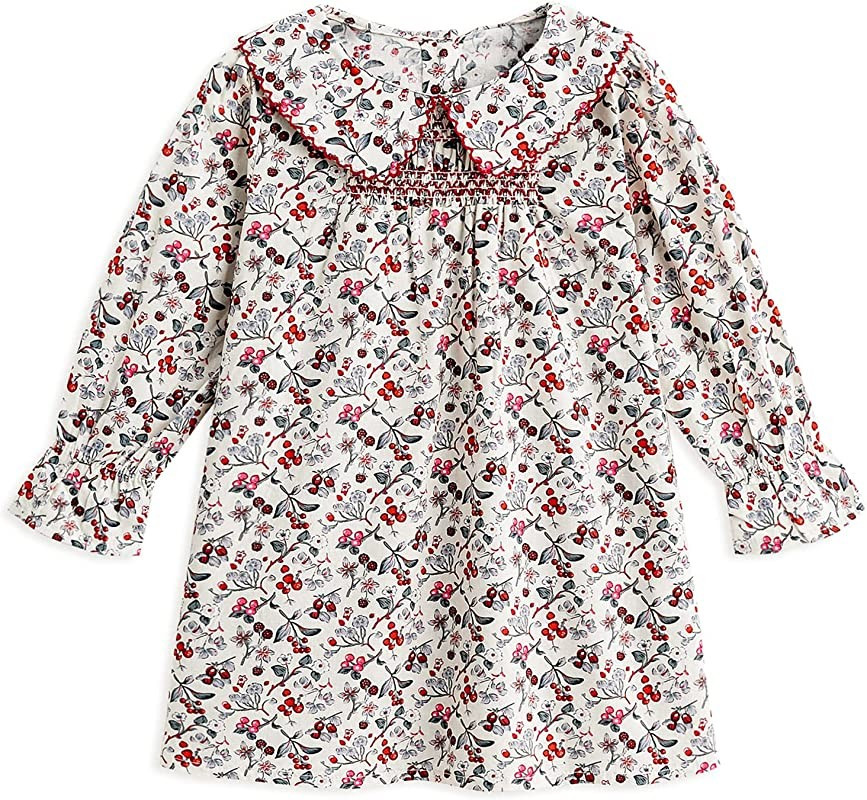 Simplee kids Baby Girls Casual Dresses Toddler Floral Dress Print Sundress Princess Dress | Amazon (US)