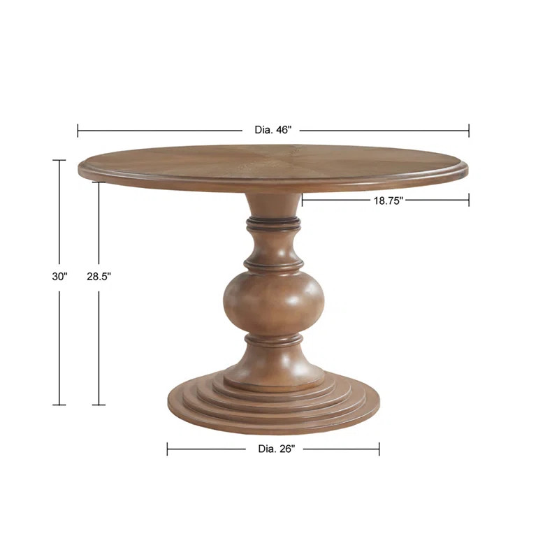 Lexi Farmhouse Round Pedestal Dining Table | Wayfair North America
