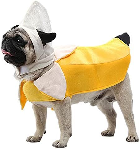 Kodervo Banana Dog Costume - Funny Halloween Dog Costume, Fruit Shape Banana Cosplay Jumpsuit for... | Amazon (US)