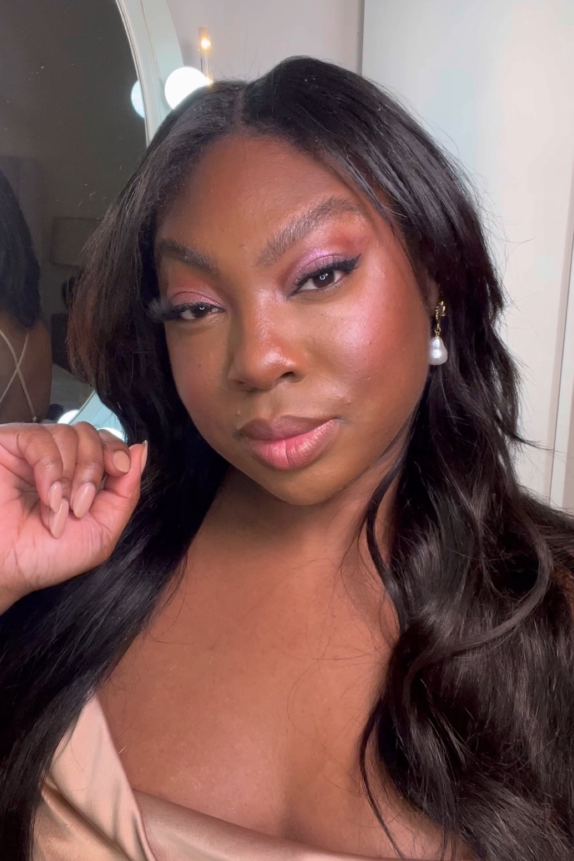 Valentine’s Day Makeup Look
- elf hydrating power grip primer
- no7 stay perfect foundation 
- urban decay All nighter setting spray 
- Dior forever skin correcting concealer
- Chanel universal (translucent) setting powder
- Gucci soleil bronzer 
- Pat Mcgraph pink, purple and shimmer celestial eyeshadow palette
- Victoria beckham satin Kajal brown eye liner pencil
- Fenty cream bronzer
- Fenty beauty Hella thicc lengthening and volumizong mascara
- Xx revolution peach red blush
- made by Mitchell blursh in pink cold heart
- Haus labs rose quarts powder highlighter
- Nyx brow glue
- rimmer black brown eyebrow pencil
- Charlotte Tilburg peach pink lipstick 
- Dior addict lip maximise nude  gloss

#LTKeurope #LTKbeauty