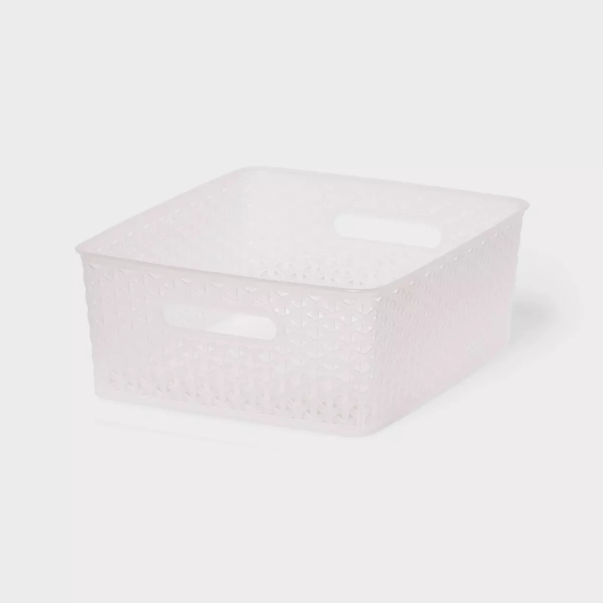 Y-Weave Medium Decorative Storage Basket Translucent - Brightroom™: Portable, Stackable, Polypr... | Target