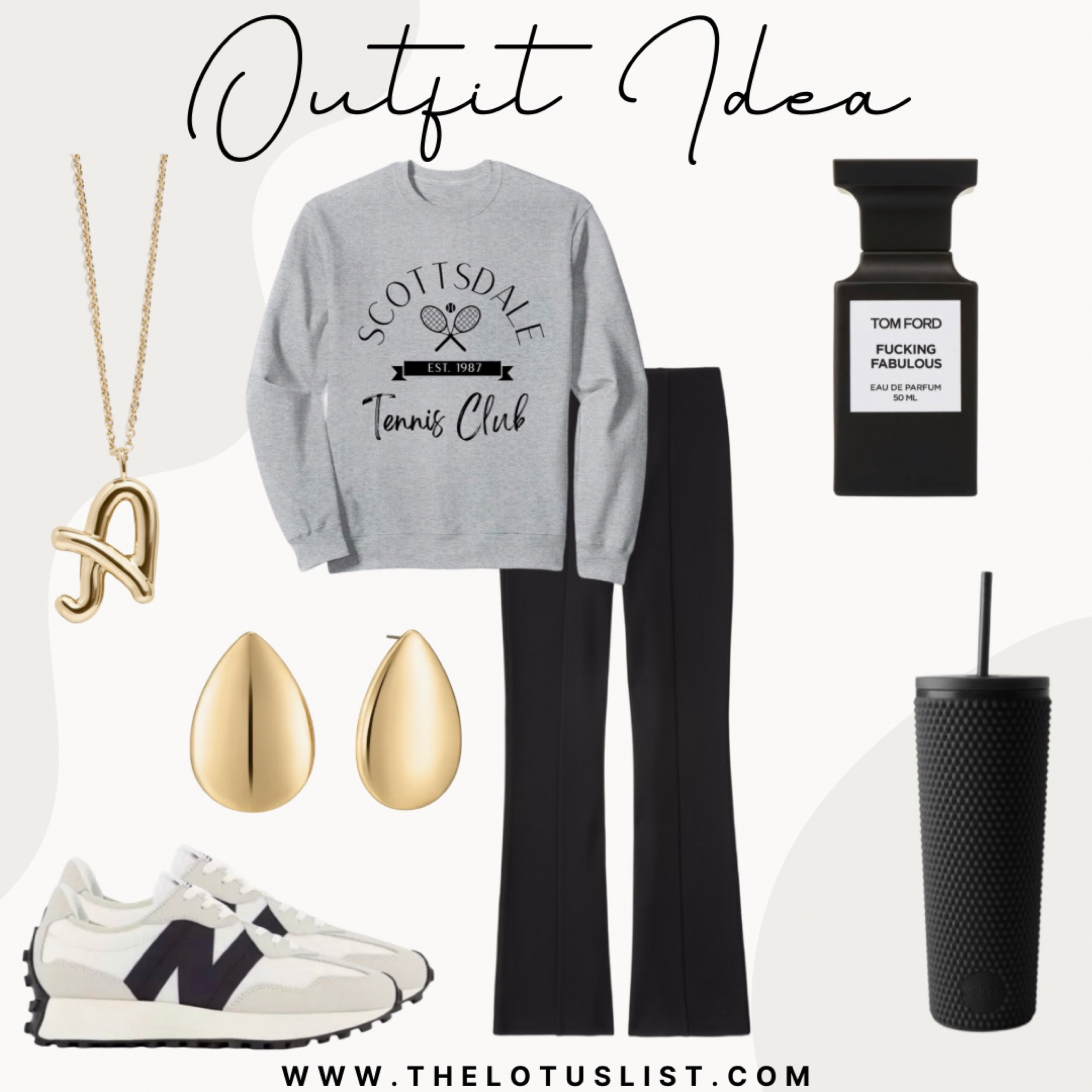 Outfit Idea

LTKSeasonal / LTKGiftGuide / LTKbeauty / outfit idea / winter outfit / outfit ideas / winter outfits / outfit inspo / winter outfit inspo / gold necklace / gold earrings / initial necklace / gold initial necklace / tennis club sweatshirt / tennis club sweater / tennis club shirt / flare leggings / leggings / new balance / new balance sneakers / sneakers / black tumbler / tumbler / Tom ford / Tom ford perfume / black cup / fashion sneakers / Nordstrom / Amazon / Amazon finds / sale / sale alert 

#LTKstyletip #LTKshoecrush #LTKsalealert