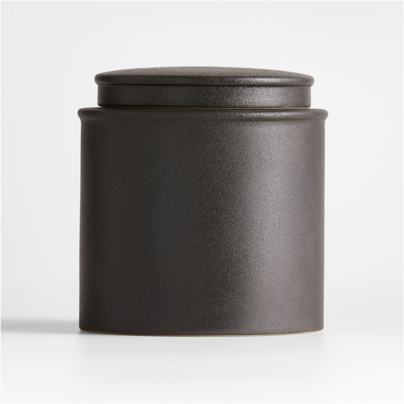 Juxon Black Canister + Reviews | Crate & Barrel | Crate & Barrel