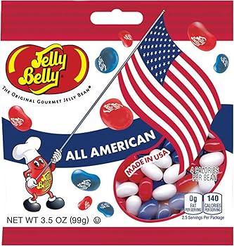 Needzo Red, White, and Blue Fruit Flavored Jelly Beans, American Mix Shareable Candy, Gourmet Che... | Amazon (US)