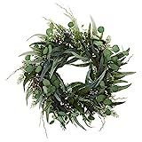 Nearly Natural 24 in. Eucalyptus and Mixed Greens Artificial Wreaths | Amazon (US)