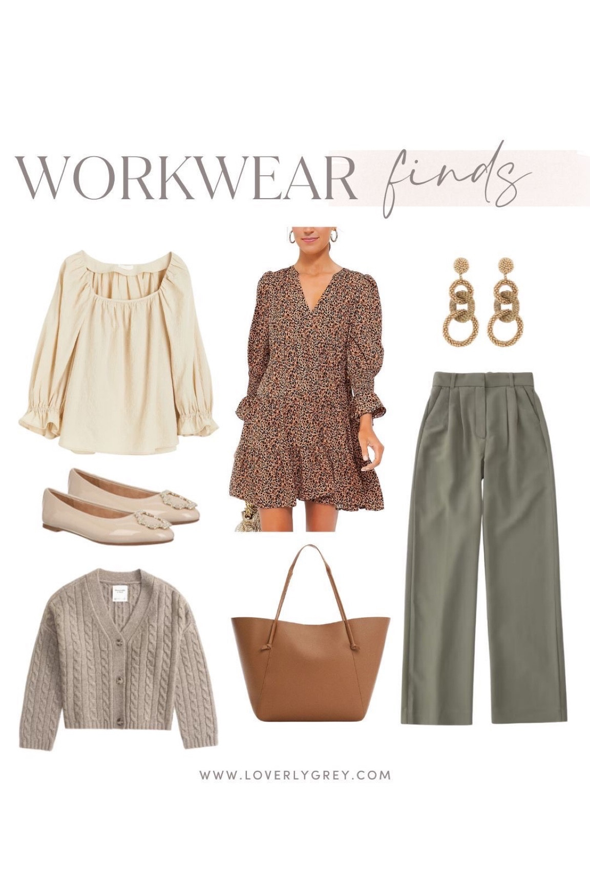 Loverly Grey workwear finds. Gorgeous Walmart flats and wide leg pants from Abercrombie

#LTKworkwear #LTKSeasonal #LTKstyletip