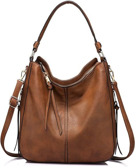 Handbags for Women Large Designer Ladies Hobo bag Bucket Purse Faux Leather | Amazon (US)