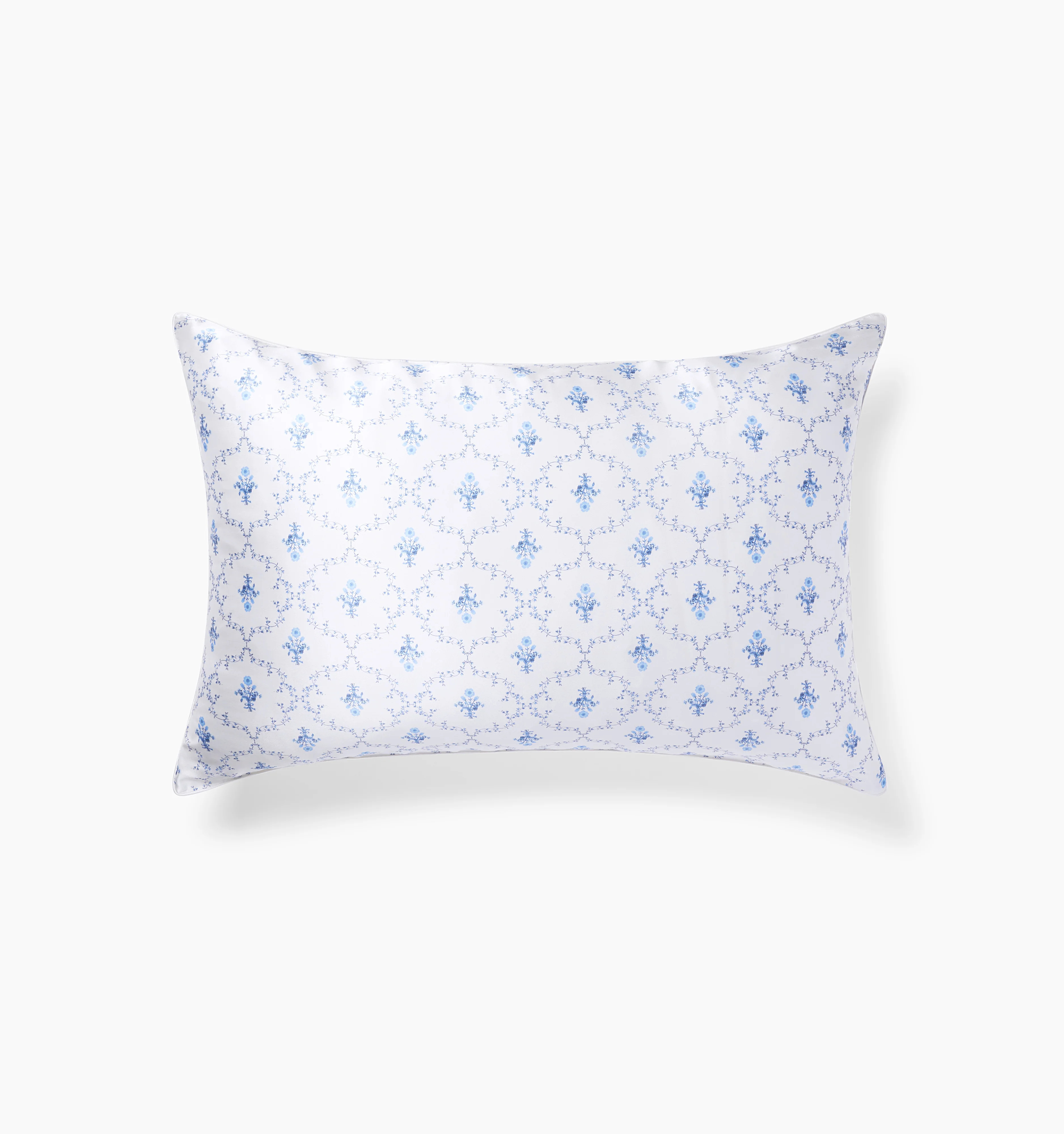 Silk Pillowcase | The Sisi Blue Trellis / King | Silk | Hill House Home | Hill House Home US
