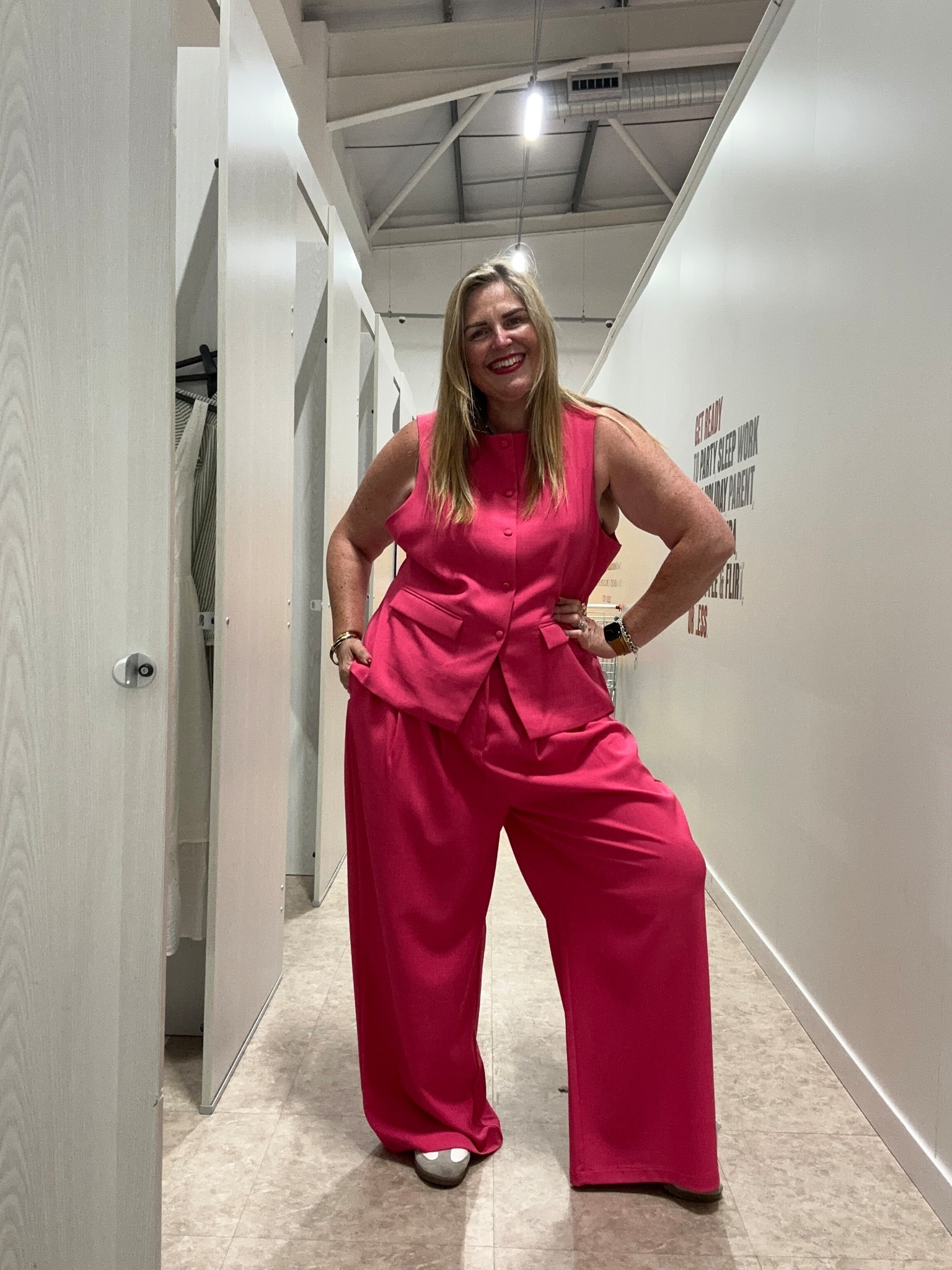 Pink waistcoat and trouser coord

#LTKsummer #LTKplussize #LTKcurves