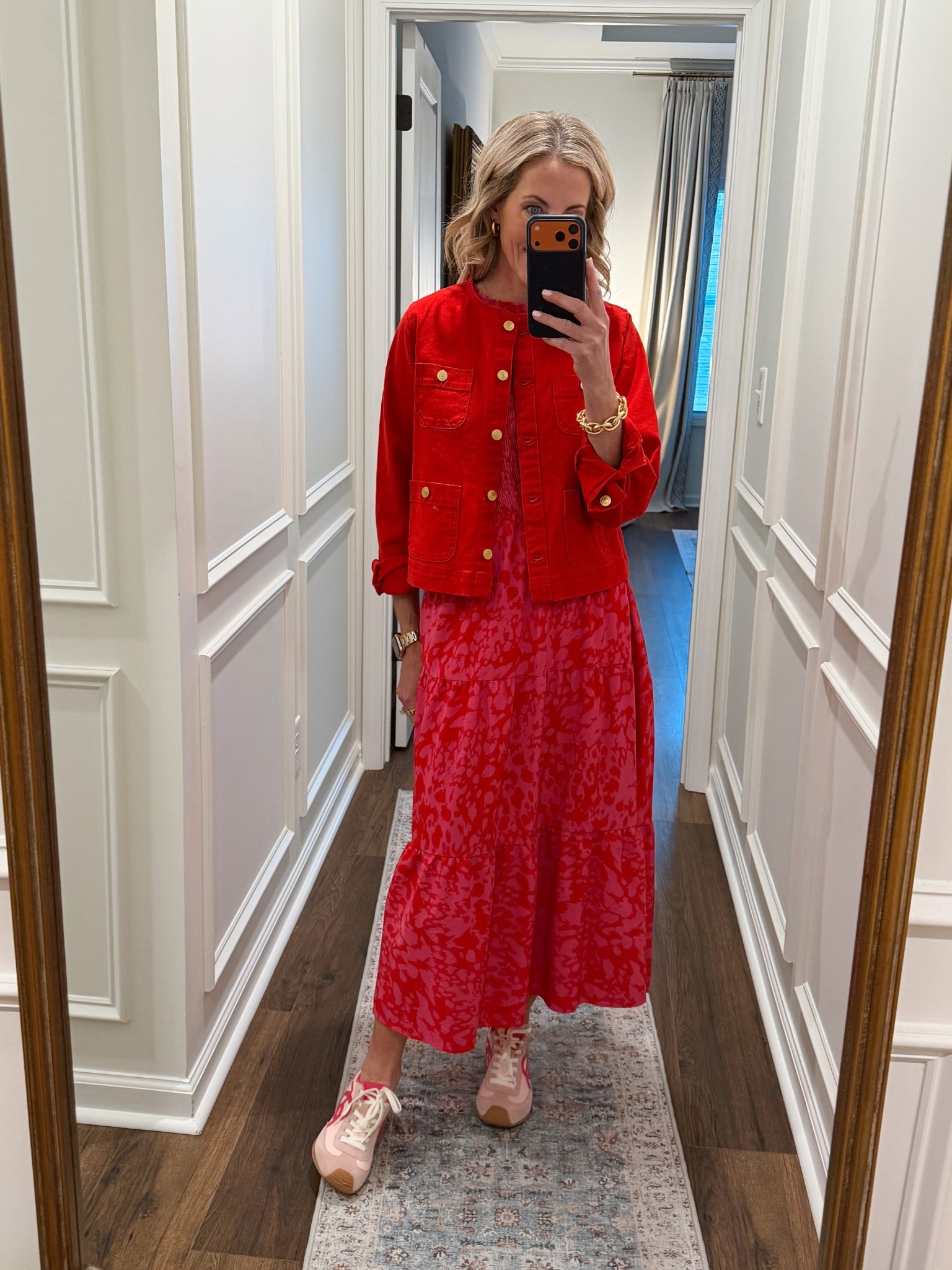 Saturday ootd for a little event I have to attend - love this Amazon dress with my Amazon sneakers. I just added a Walmart red denim jacket. Perfect for an extra layer  

#LTKValentine #LTKdayinmylife #LTKootd