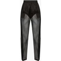 Sheer wide-leg high-rise silk trousers | Selfridges