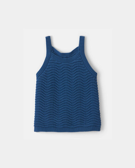 Toddler Girl Sweater Knit Tank Top - Navy | Carter's Inc
