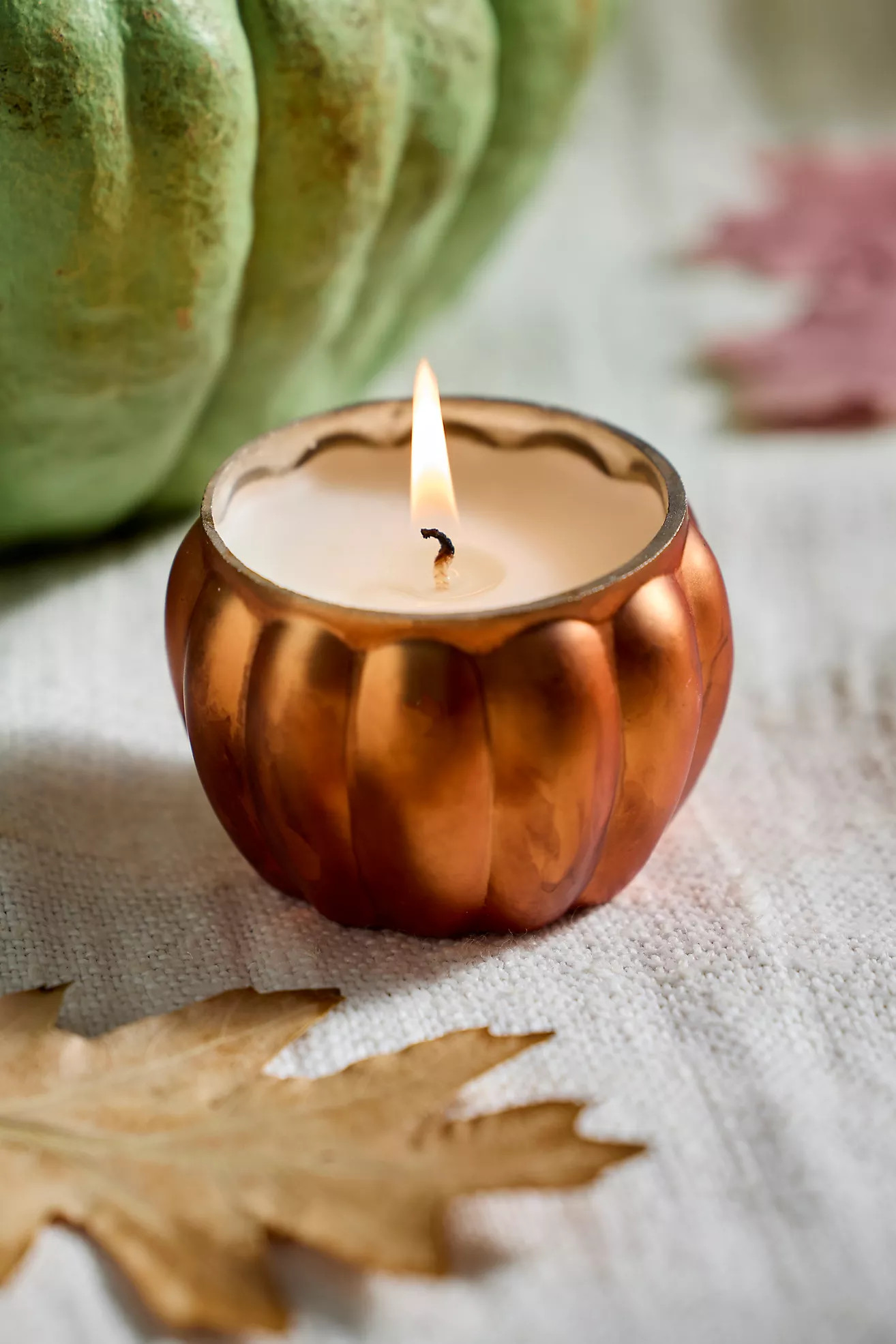 Mini Harvest Festival Pumpkin Candles, Set of 3 | Anthropologie (US)