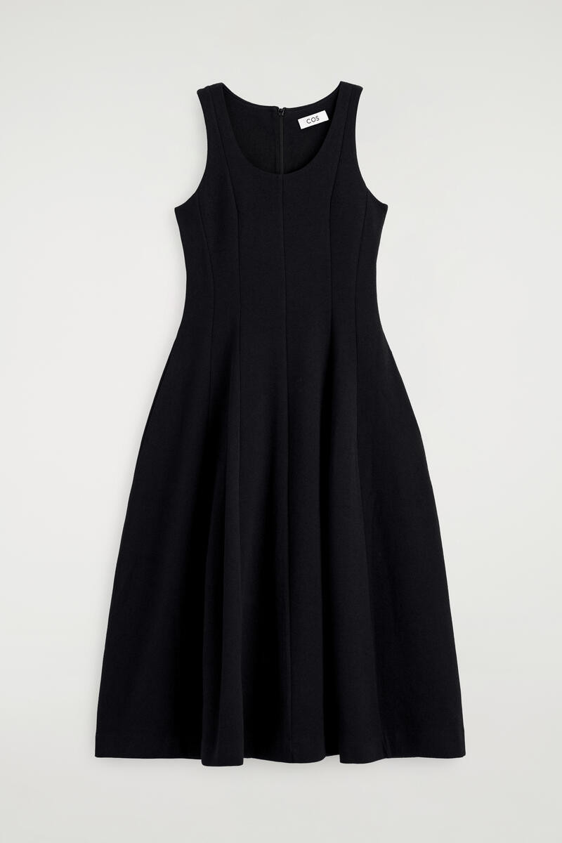 Sculpted Cotton Midi Dress | COS (US)