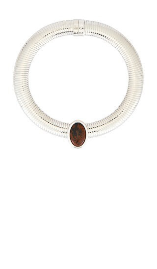 Julietta Opyum Necklace in Metallic Silver. | Revolve Clothing (Global)