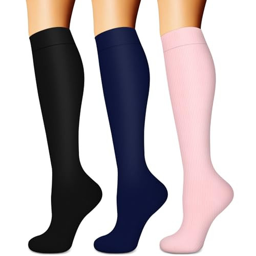 Compression Socks for Women & Men (3 pairs) - Best Support for Nurses, Running, Hiking, Recovery & Flight Socks | Amazon (US)