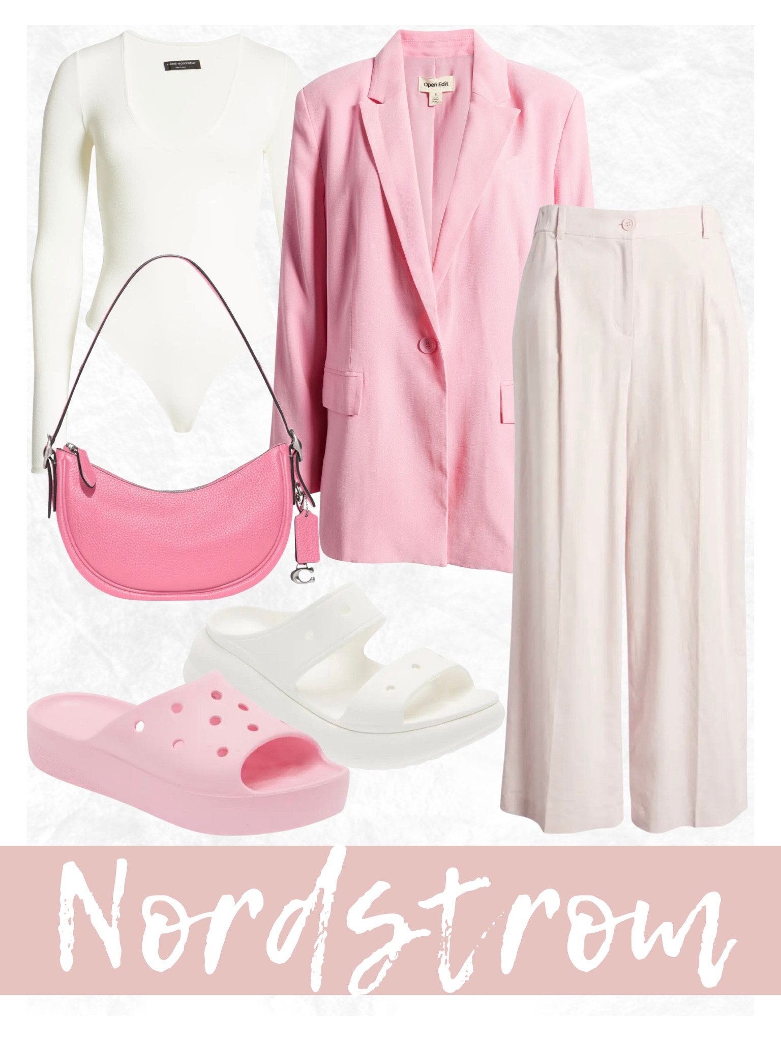Nordstrom spring style, spring casual, linen pants, blazer, crocs, slides, buckle sandals, bodysuit

#LTKstyletip #LTKtravel #LTKSeasonal