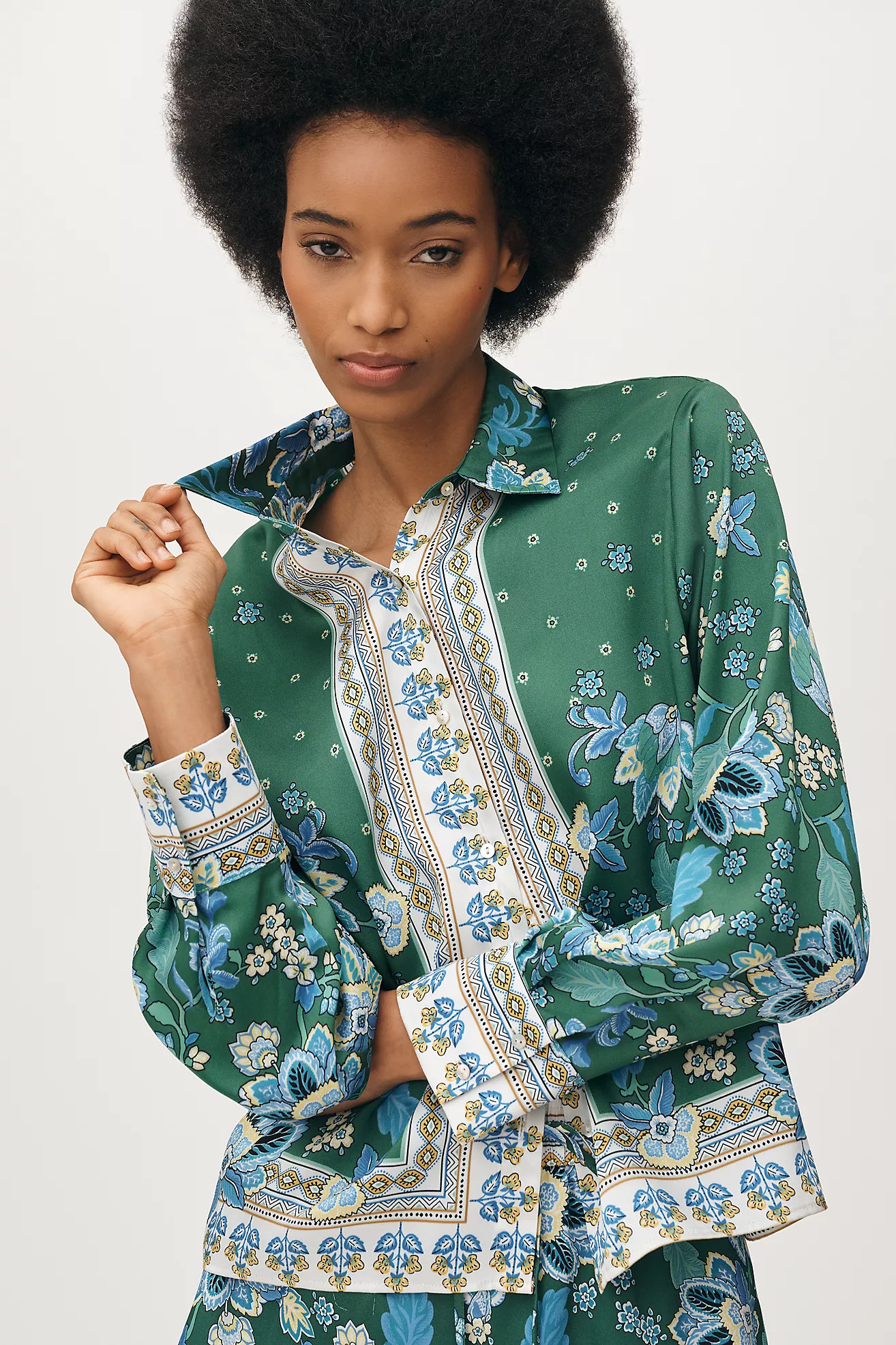 Maeve Long-Sleeve Scarf Blouse | Anthropologie (US)