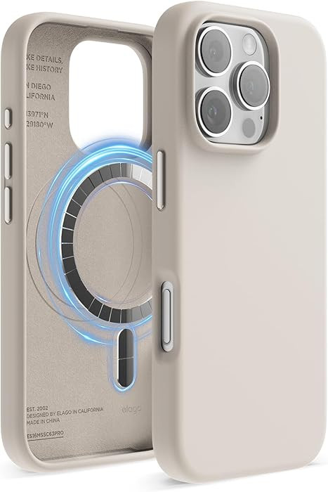 elago Magnetic Silicone Case Compatible with iPhone 16 Pro Case 6.3 Inch Compatible with All MagS... | Amazon (US)