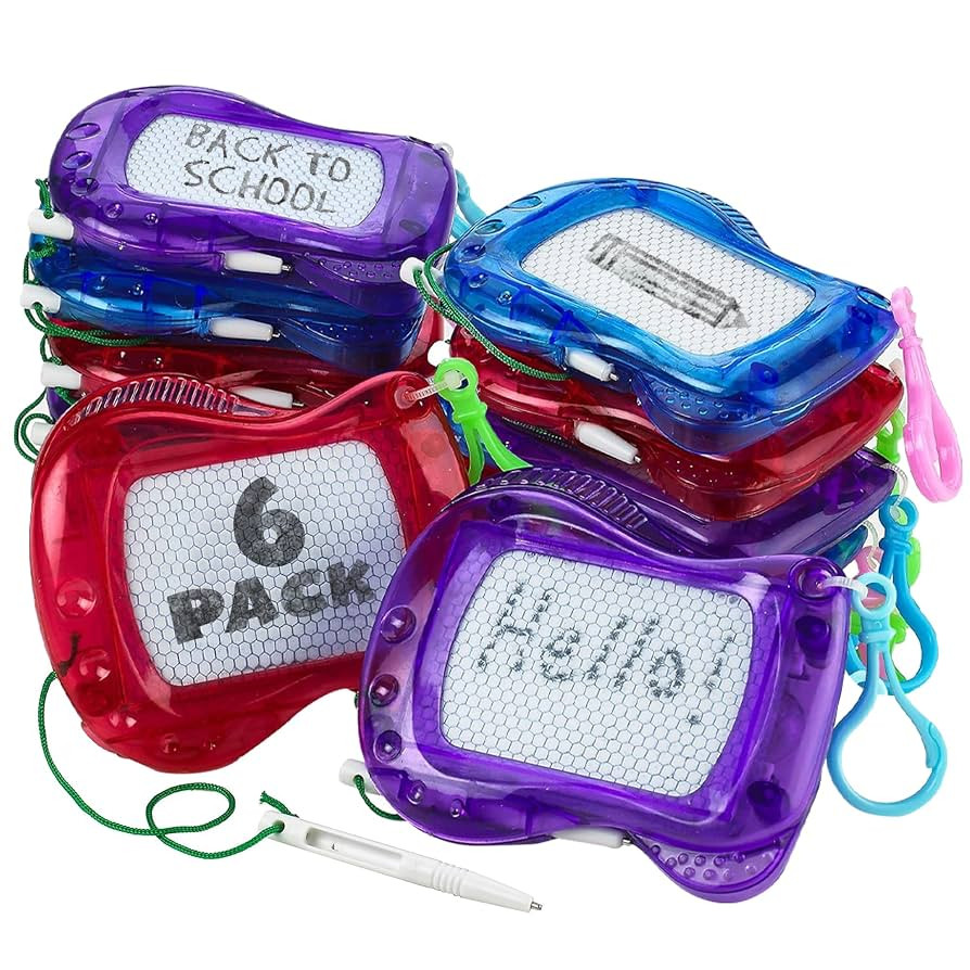 Bedwina Mini Magnetic Drawing Board for Kids - (Pack of 6) Backpack Keychain Clip Drawing Boards,... | Amazon (US)