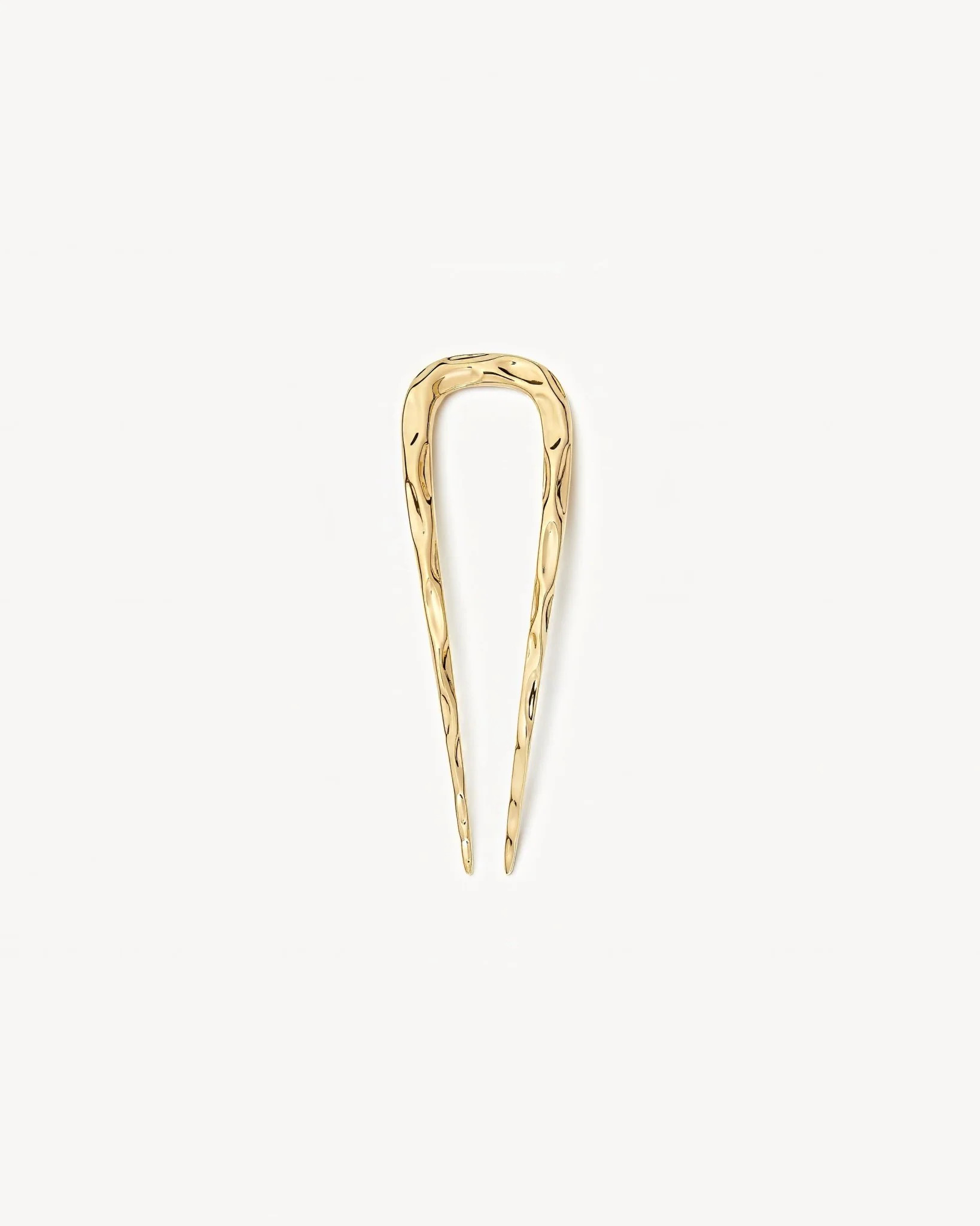 Petite Wavy French Hair Pin in Gold | Machete