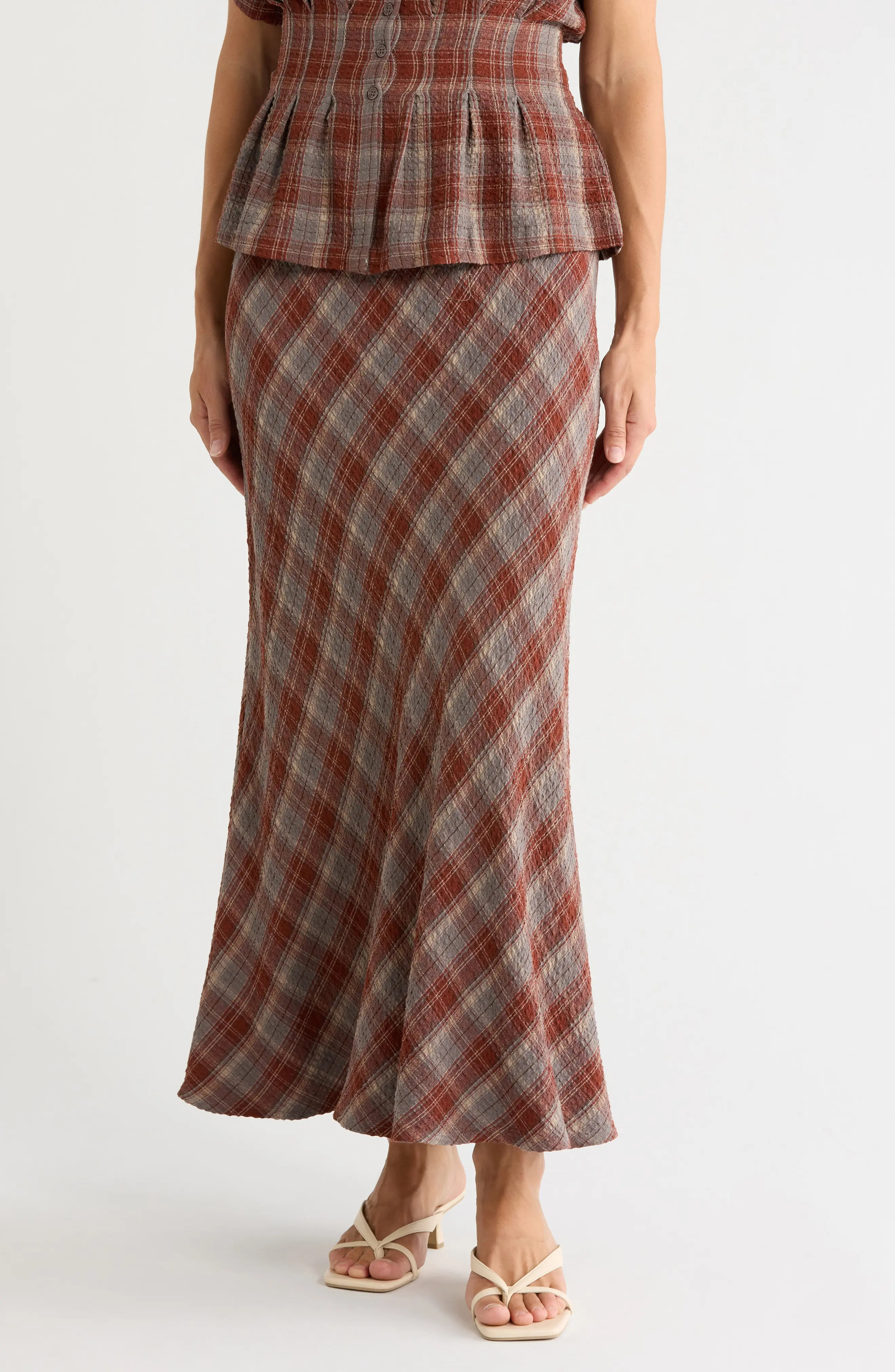 MAX STUDIO Plaid Maxi Skirt (Women) | Nordstromrack | Nordstrom Rack
