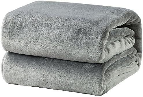 Bedsure Fleece Blanket Throw Size Grey Lightweight Super Soft Cozy Luxury Bed Blanket Microfiber | Amazon (US)