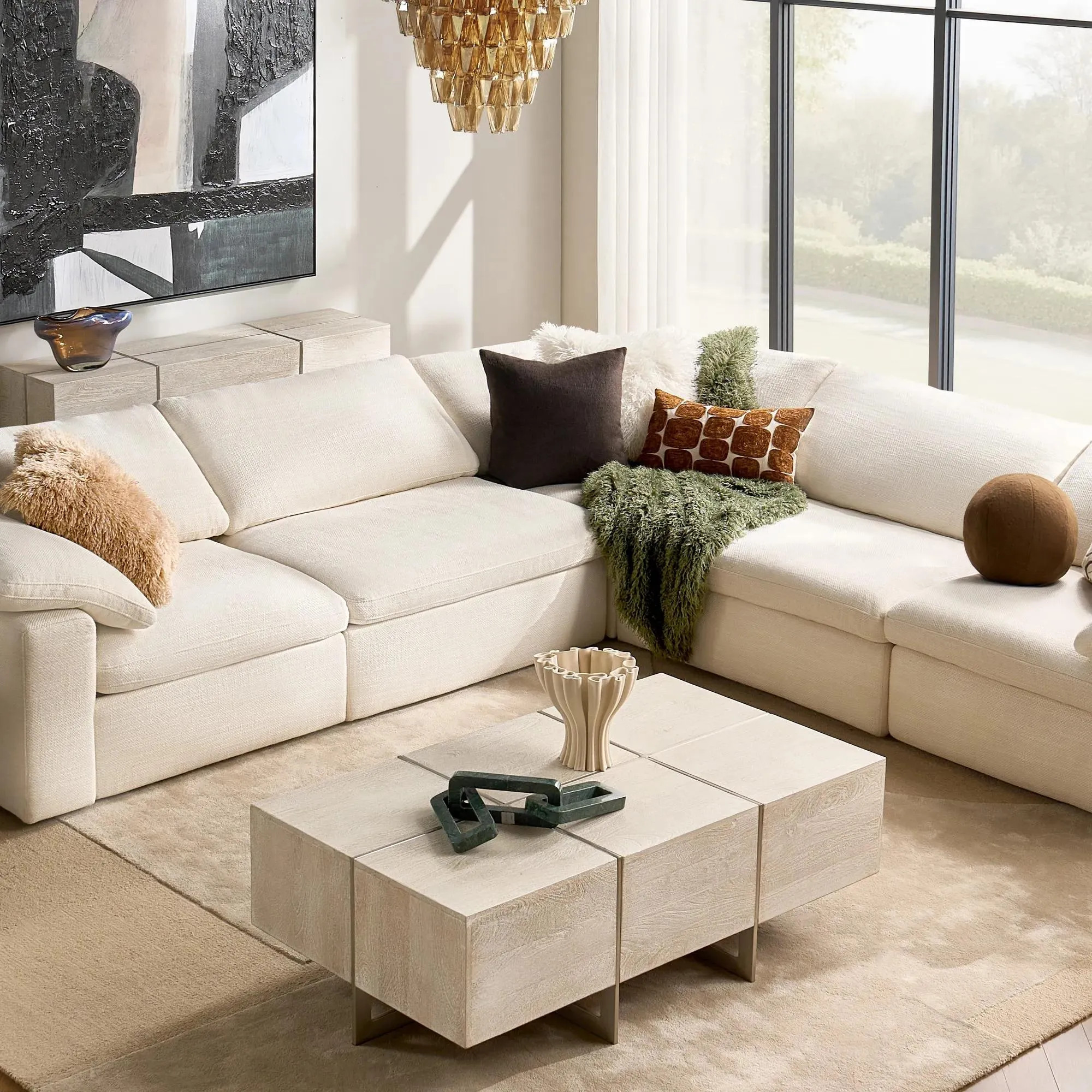 Clifton Coffee Table | Off White | Coffee Tables | Z Gallerie | 54�??W x 30"D x 18"H | Wood | Z Gallerie