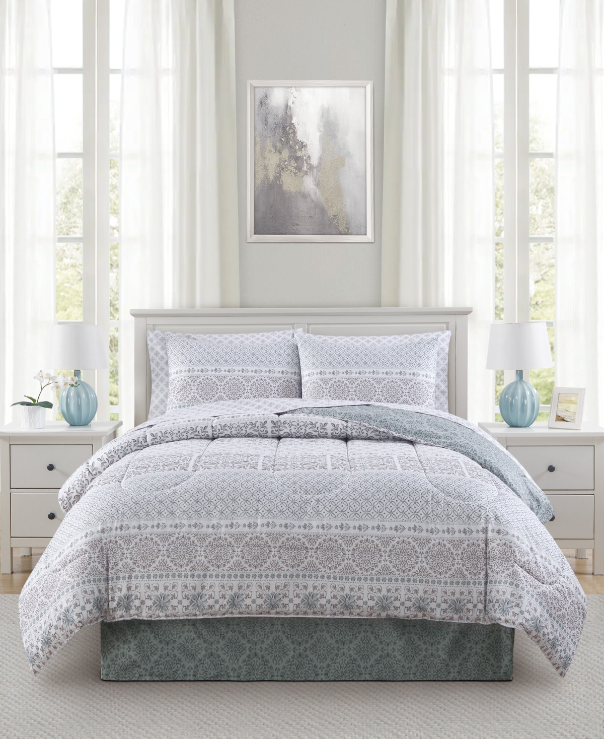 Westport Home Ellis Reversible 8-pc Comforter Sets, Created for Macy's - Multi | Macy's