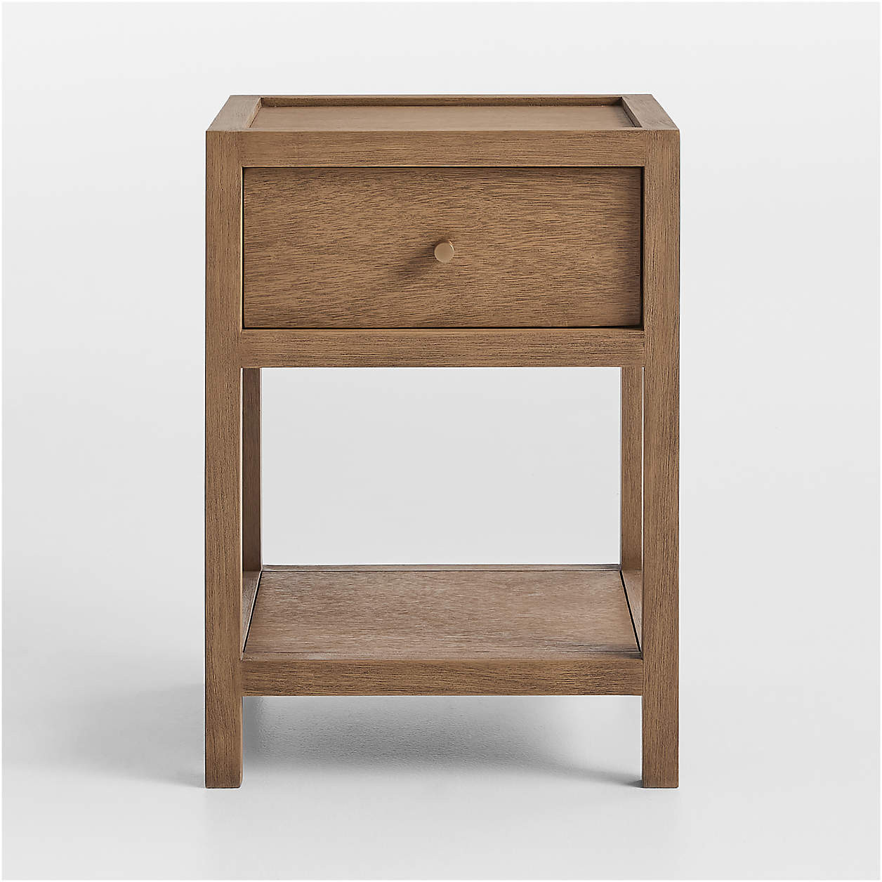 Keane 18" Solid Driftwood Narrow Nightstand + Reviews | Crate & Barrel | Crate & Barrel