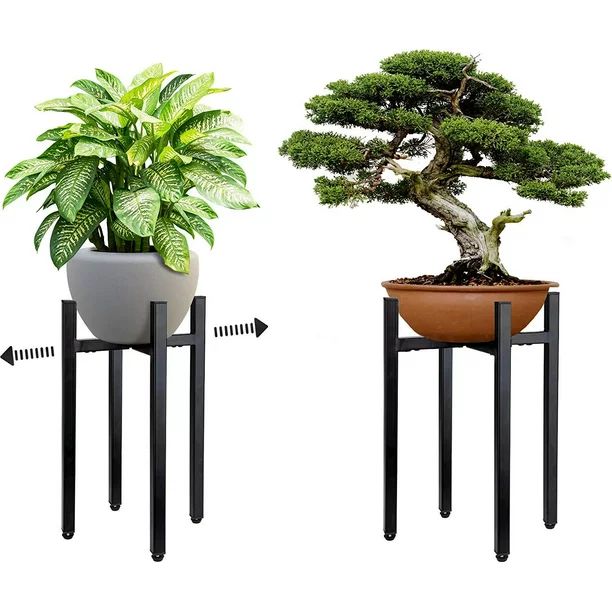 Planteko Plant Stand in Mid Century Design - Adjustable Metal Design, Stylish and No Wobble - Fit... | Walmart (US)