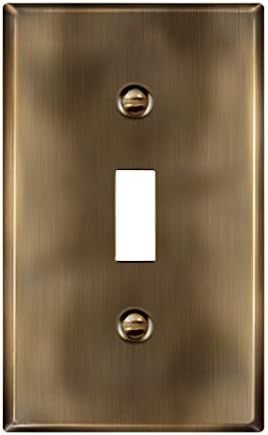 ENERLITES Toggle Light Switch Metal Wall Plate, Stainless Steel Switch Cover, Corrosion Resistant... | Amazon (US)