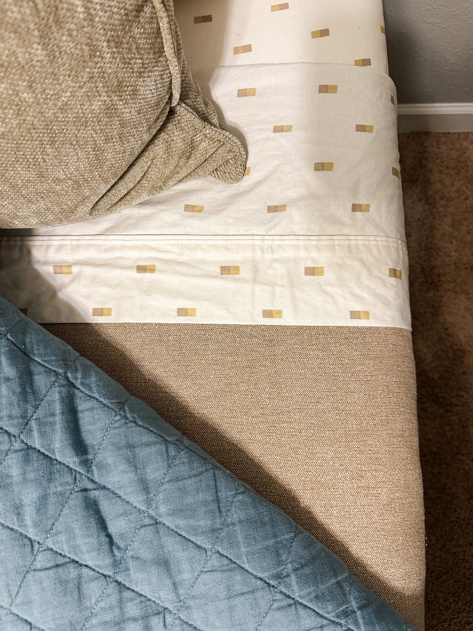 Guest bedding for my brothers house! Loving the blue, cream, and brown combo!

#LTKHome