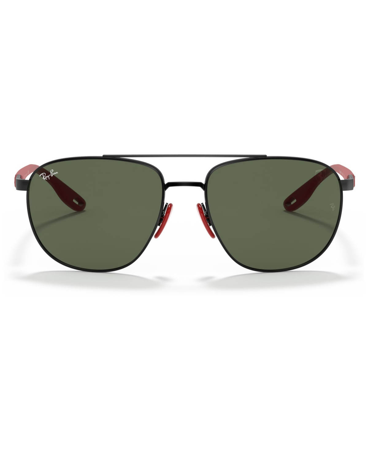 Ray-Ban Men's Sunglasses, RB3659M Scuderia Ferrari Collection 57 - BLACK/DARK GREEN | Macy's
