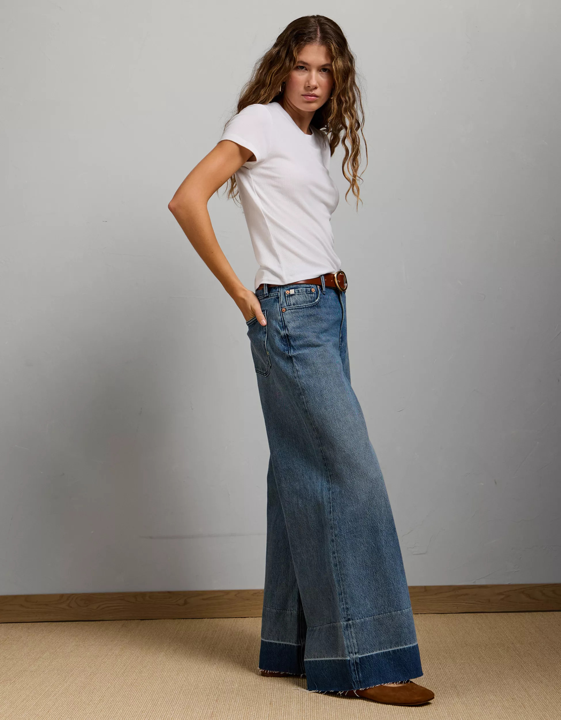 AE77 Premium Super Wide Jean | American Eagle Outfitters (US & CA)