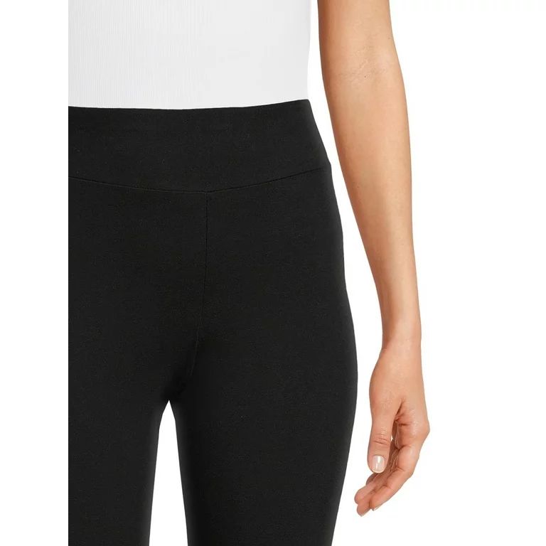 Time And Tru Women's High Rise Ankle Knit Leggings | Walmart (US)