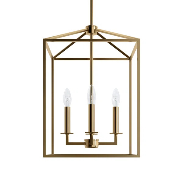 Ellis 4 Light Metal Dimmable Lantern Chandelier | Wayfair North America