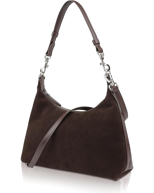 Tote Shoulder Bags for Women, Suede Forsted Cowhide Tote Crossbody Purses with 2 Removable Should... | Amazon (US)