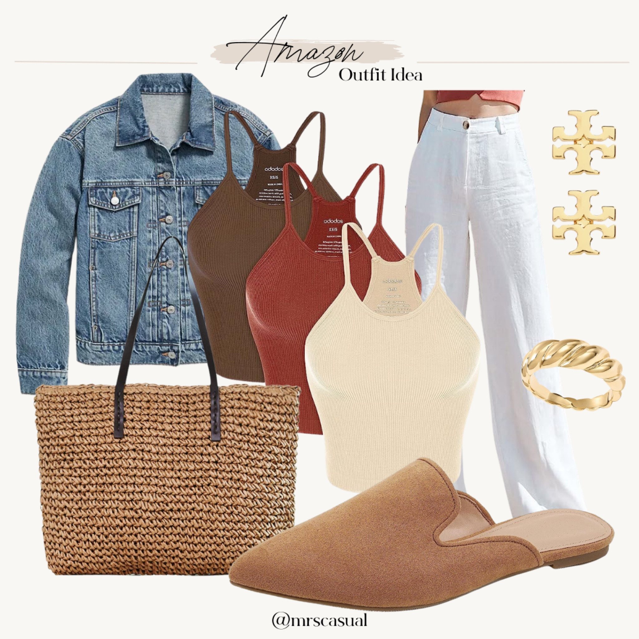 Amazon linen wide leg pants casual spring outfit idea 

#LTKunder50 #LTKstyletip #LTKFind