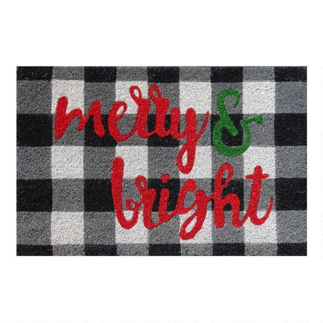 Merry and Bright Coir Doormat | World Market