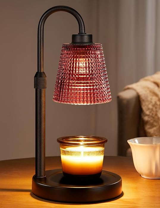 Pomegranate Red Candle Warmer Lamp with Timer, Dimmable Candle Warmer for Home Decor, Height Adju... | Amazon (US)
