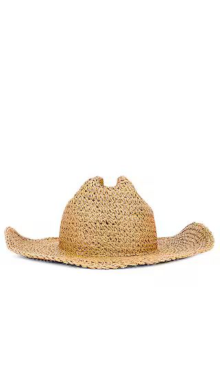 Woven Cowboy Hat in Dark Tan | Revolve Clothing (Global)