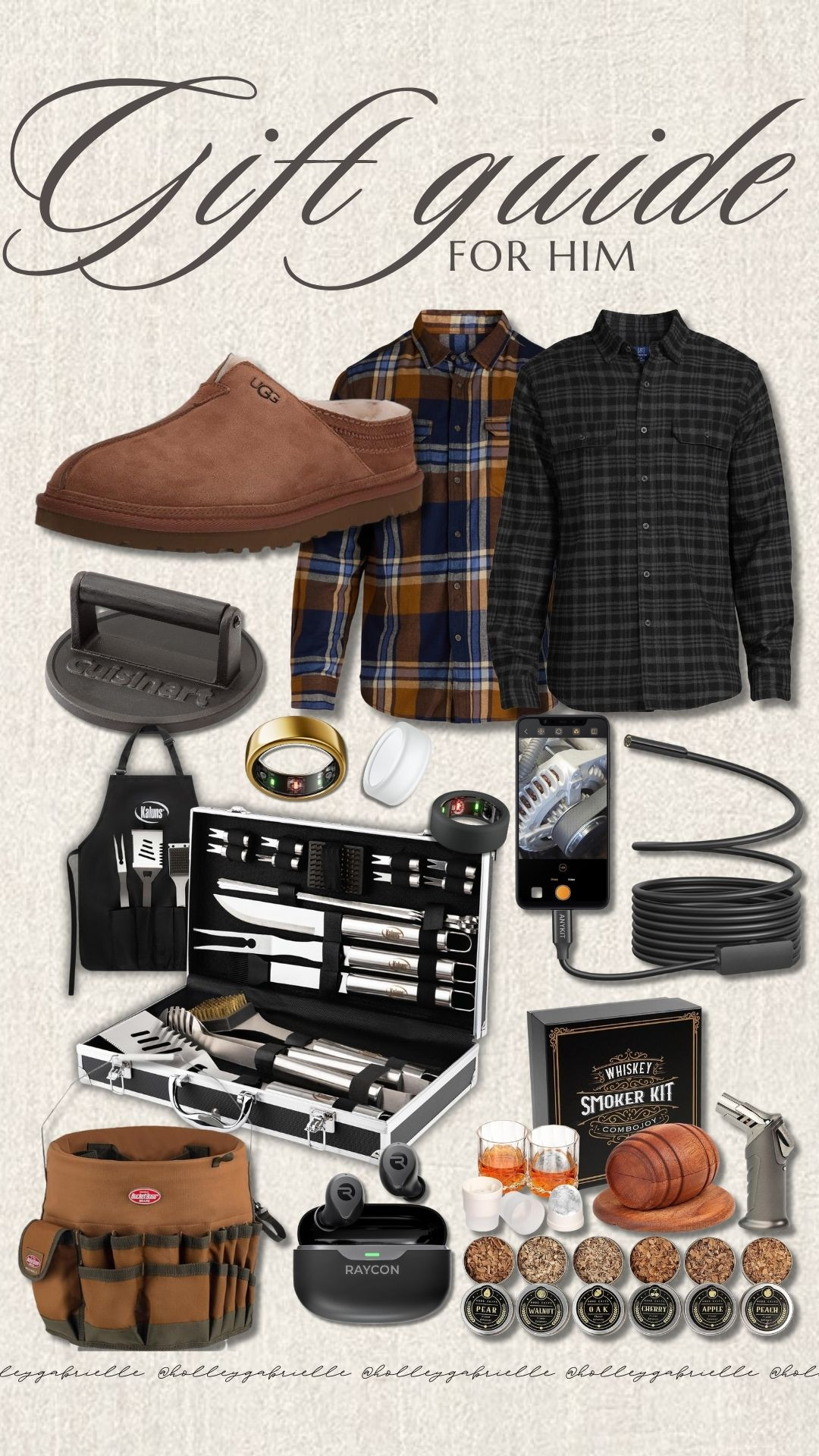 
GIFT GUIDE: for him☺️🎁✨ 

gift guide / gift ideas / gift / christmas gifts / holiday gifting / for her / for him / presents / present ideas / gift for in law / gift for neighbor / slippers / flannels / button downs / oura ring / bourbon smoker kit / grilling essentials / Holley Gabrielle 

 #LTKCyberWeek #LTKGiftGuide #LTKHoliday