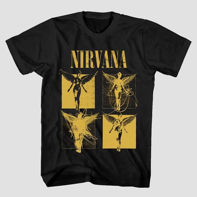 Men's Nirvana Short Sleeve Graphic T-Shirt - Black M | Target
